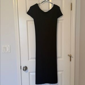 NWT. Theory Andrizza Black Ranmire Knit Dress